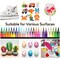 48 Colors Acrylic Paint Markers, Dual Tip with Fine Tip and Brush Tip Pens for Stone, Wood, Calligraphy, Canvas, Ceramic, Metal, Glass, Rock Painting, DIY Crafts